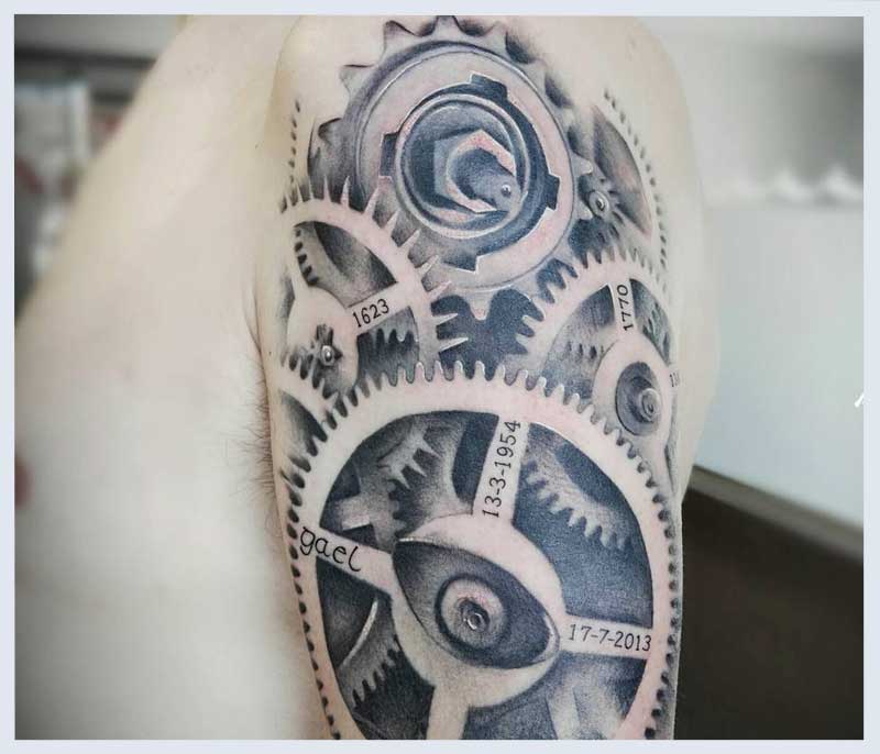 Gears steampunk tattoos