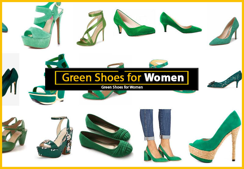 女性的绿色的鞋子