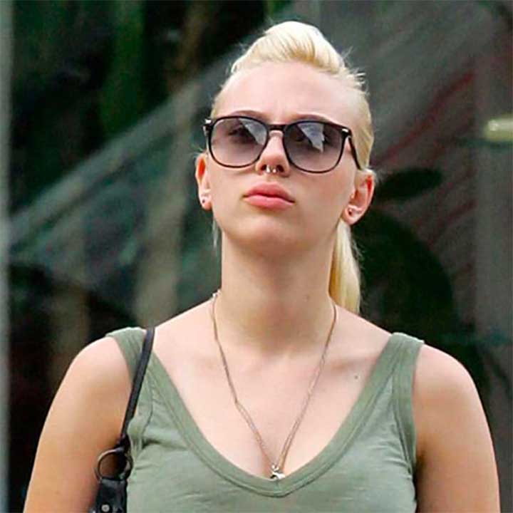 Scarlett Johansson got her septum pierced