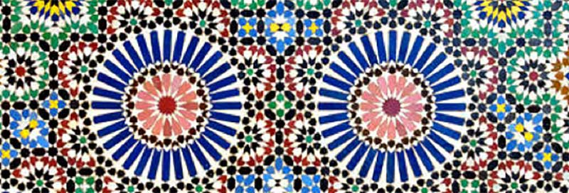 摩洛哥瓷砖，几何图案，刺绣，毛巾