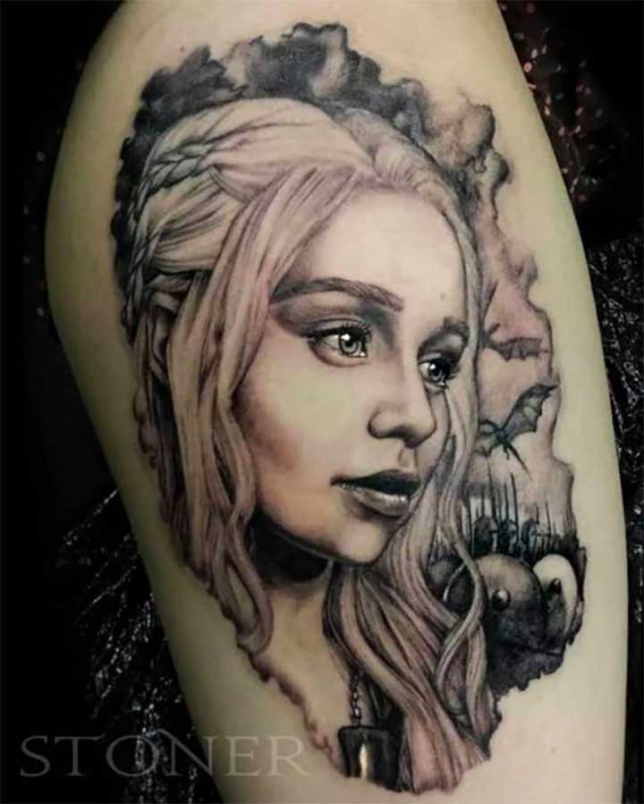 30 Epic Game Of Thrones Tattoos: Daenerys
