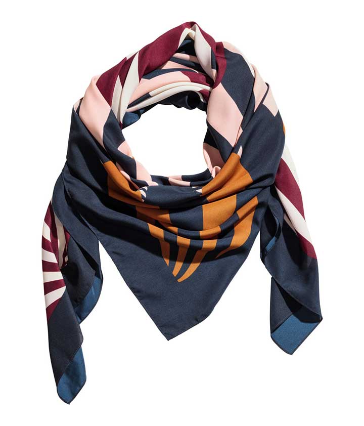H&M图案的围巾——轻量级围巾的夏天