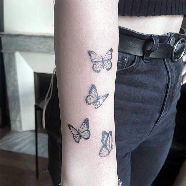 蝴蝶纹身在手腕上的名字