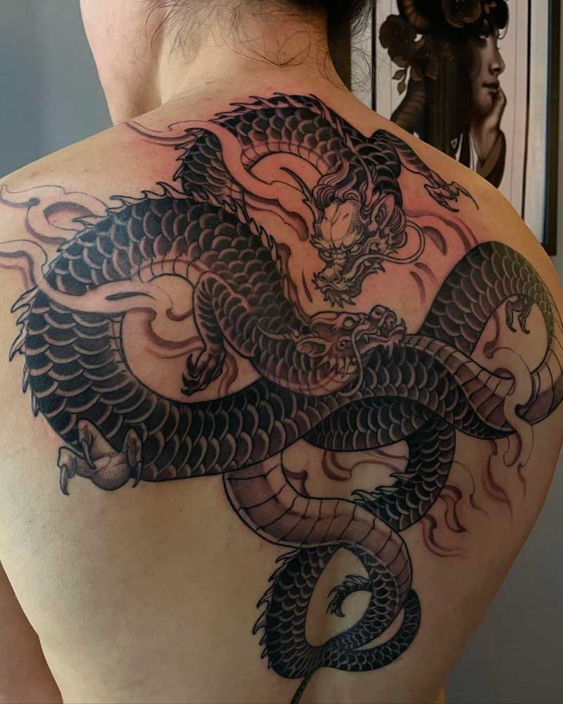 Full Back Dragon Tattoos