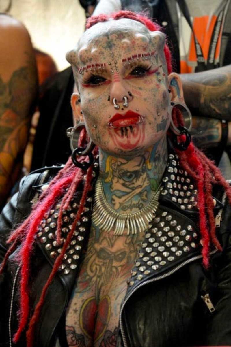 Maria Jose Cristerna from Mexico is known as Vampire Woman