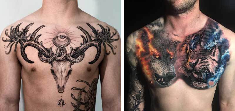 选择你的下一个纹身的位置:胸部