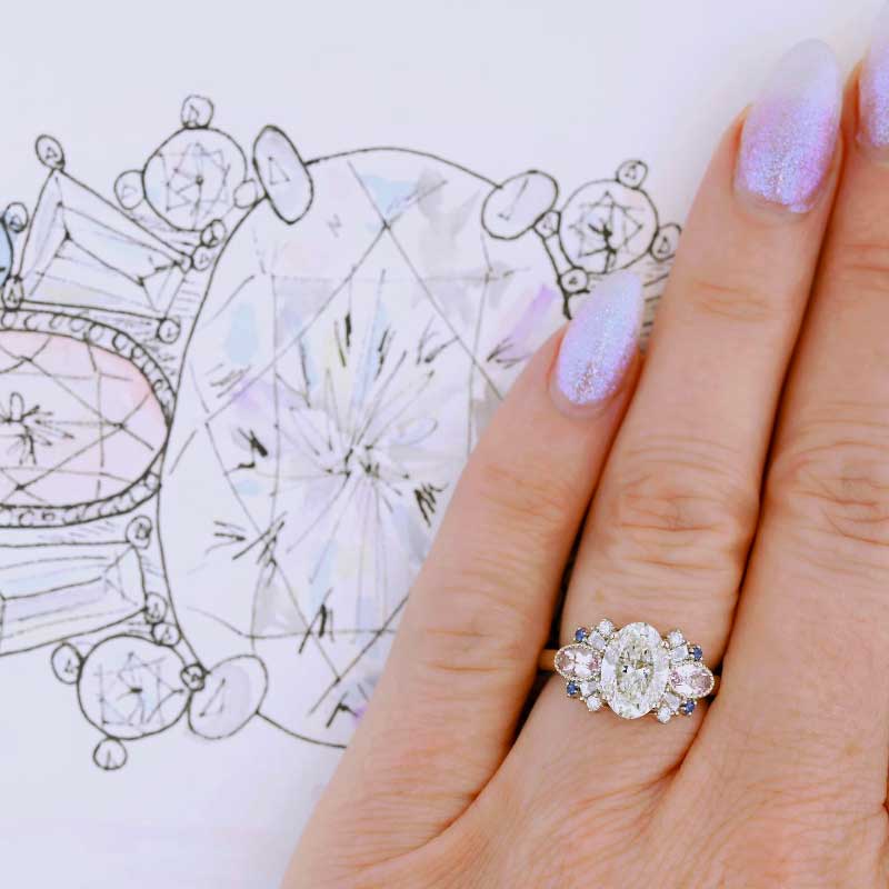 订婚戒指:5度的钻石戒指